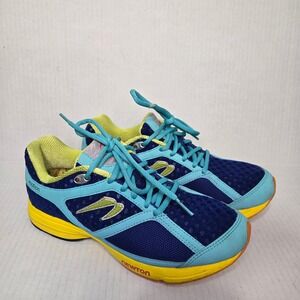 Newton Motion Stability Running Shoes Navy Cyan Yellow Mesh Sneakers 8